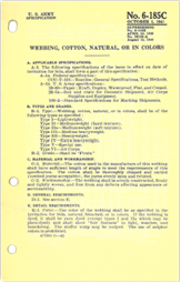 Scan of the cover sheet for the No. 6-185C specification.